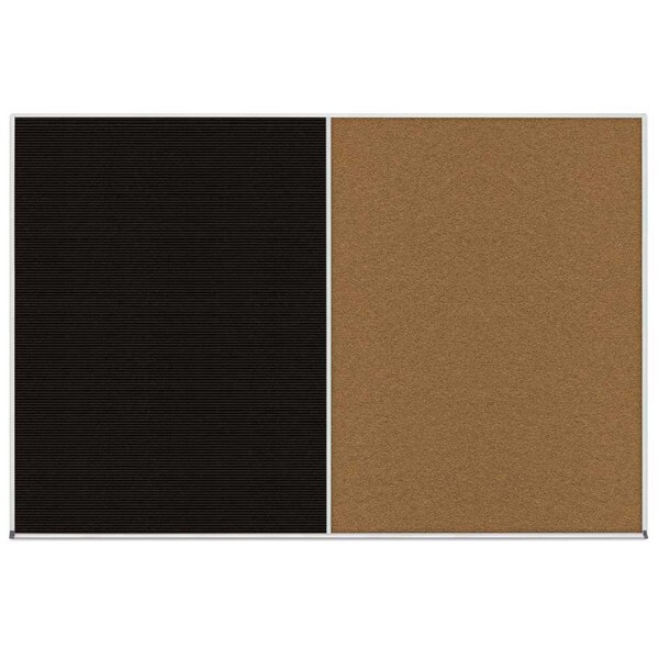 Enclosed Corkboard, 1 Door, 48"x36", 4" Fra